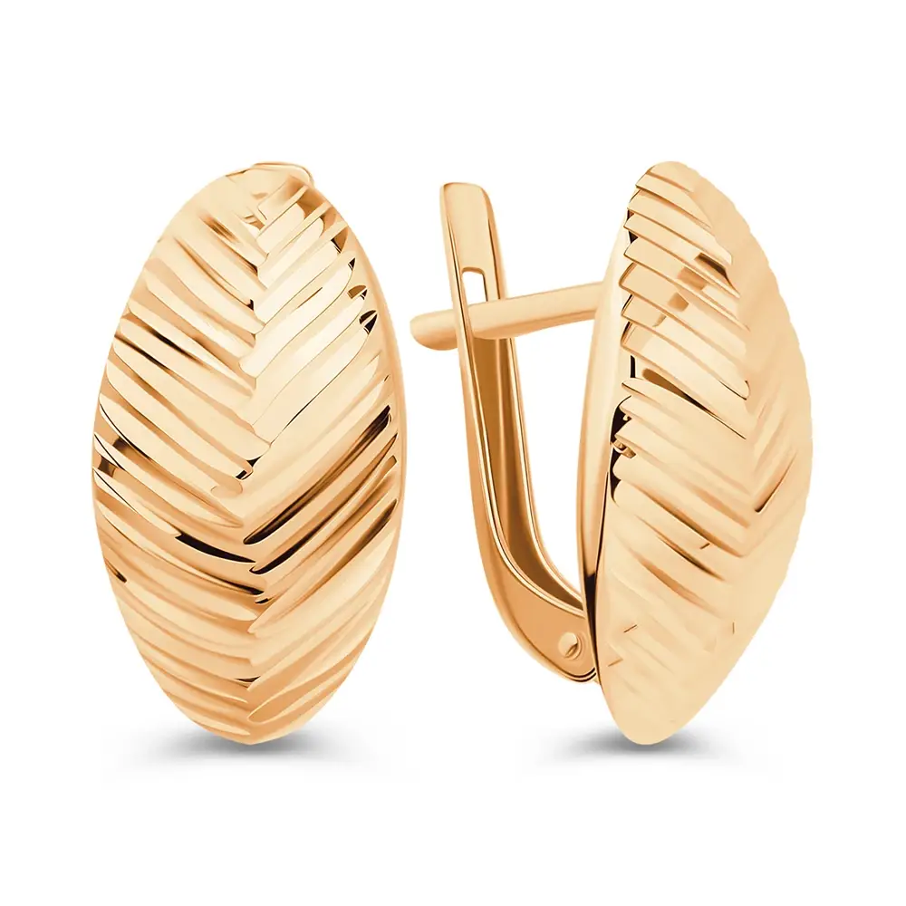 Серьги из красного золота 585 пробы 1