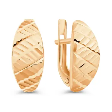 Серьги из красного золота 585 пробы