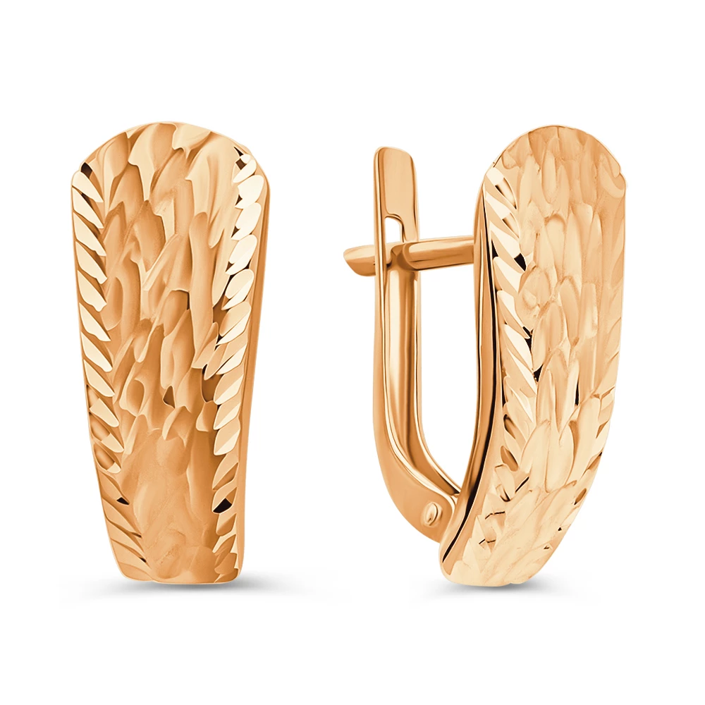 Серьги из красного золота 585 пробы