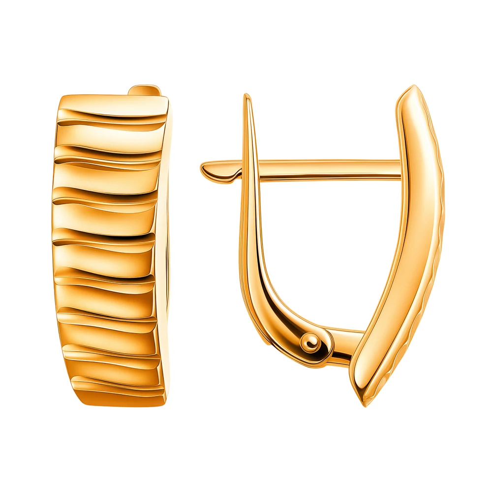 Серьги из красного золота 375 пробы