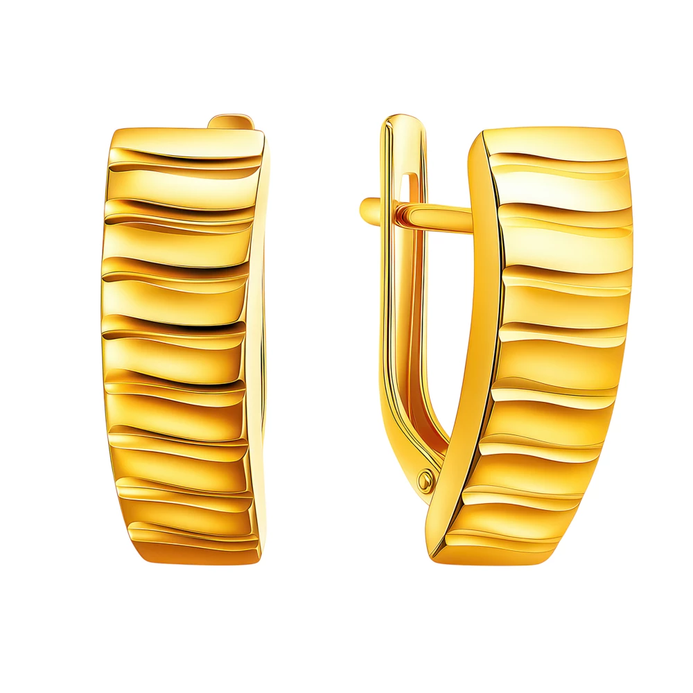 Серьги из красного золота 375 пробы