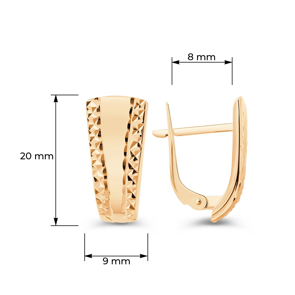 Серьги из красного золота 585 пробы