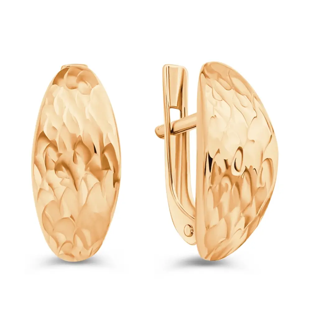 Серьги из красного золота 585 пробы 1