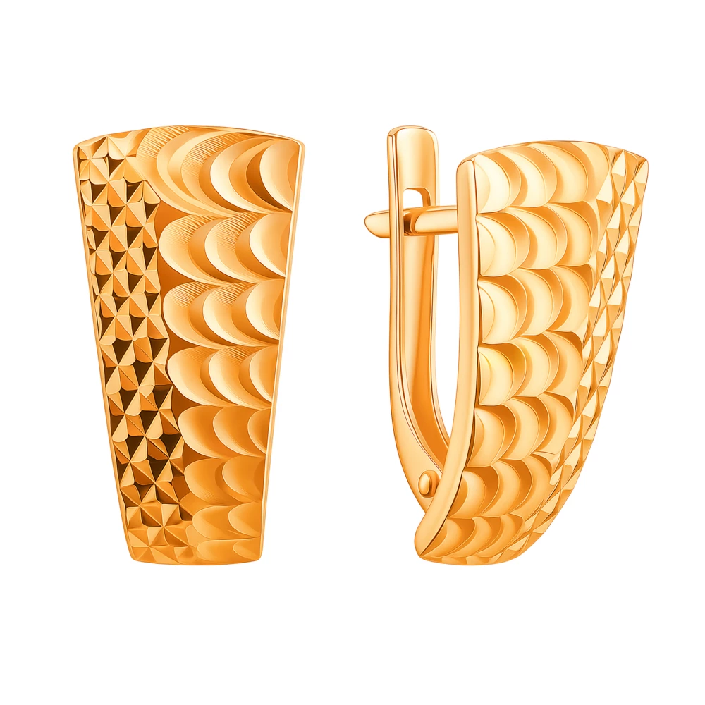 Серьги из красного золота 375 пробы