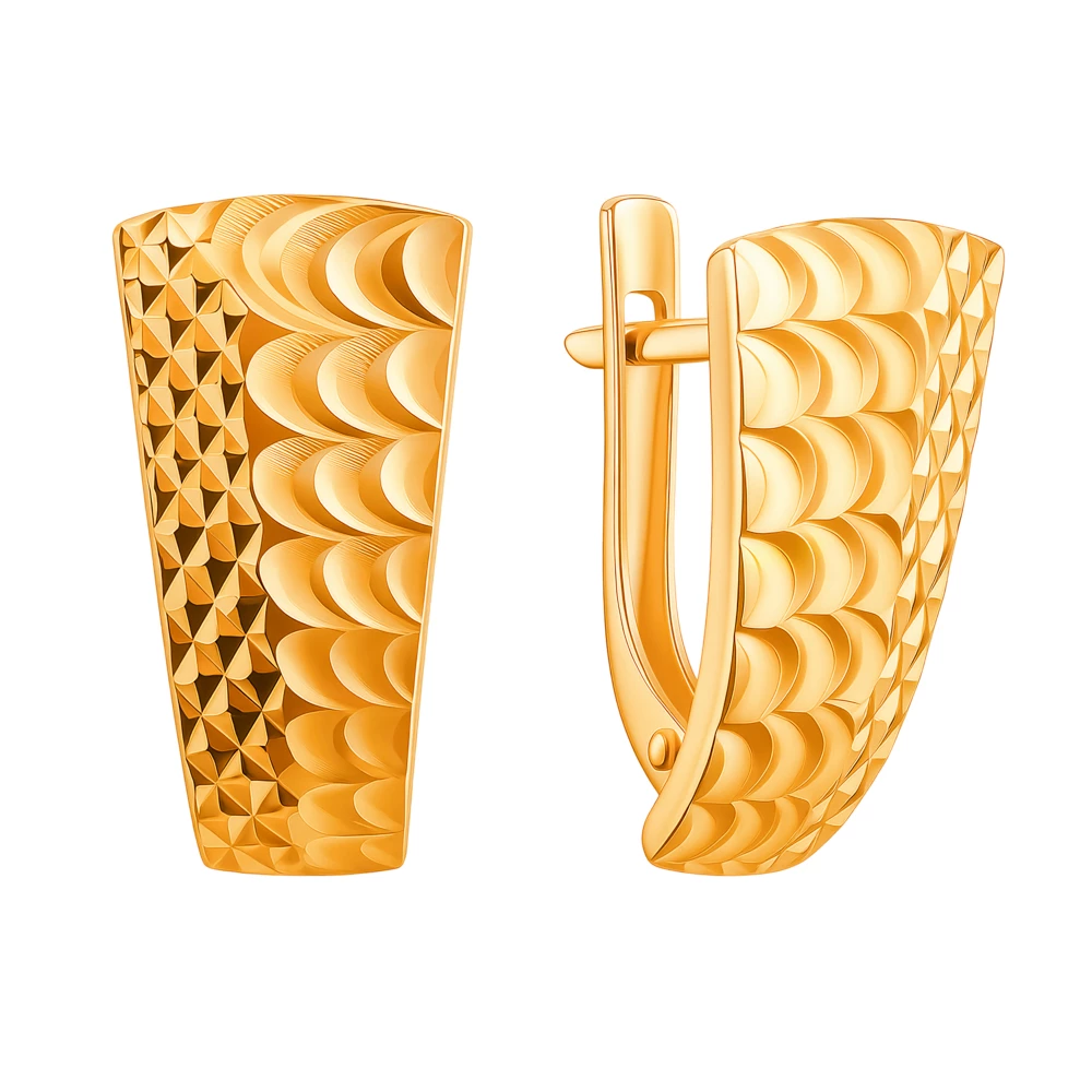 Серьги из красного золота 375 пробы