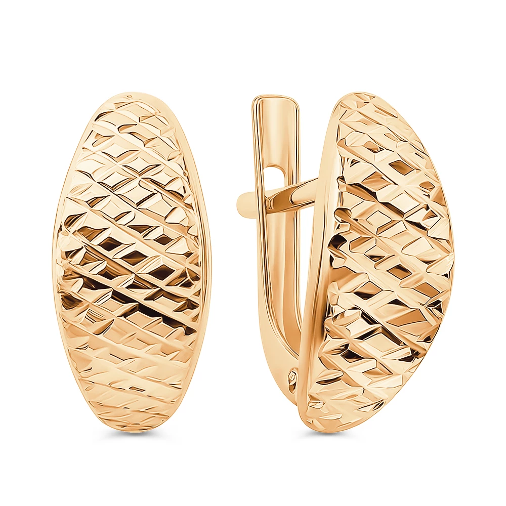 Серьги из красного золота 585 пробы