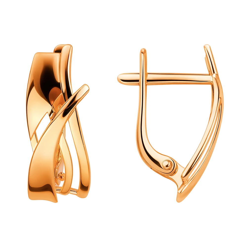 Серьги из красного золота 585 пробы