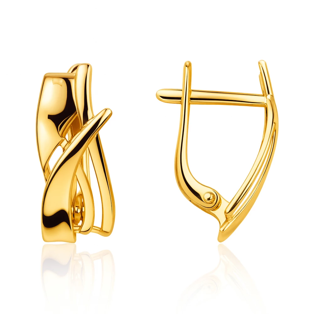 Серьги из красного золота 585 пробы