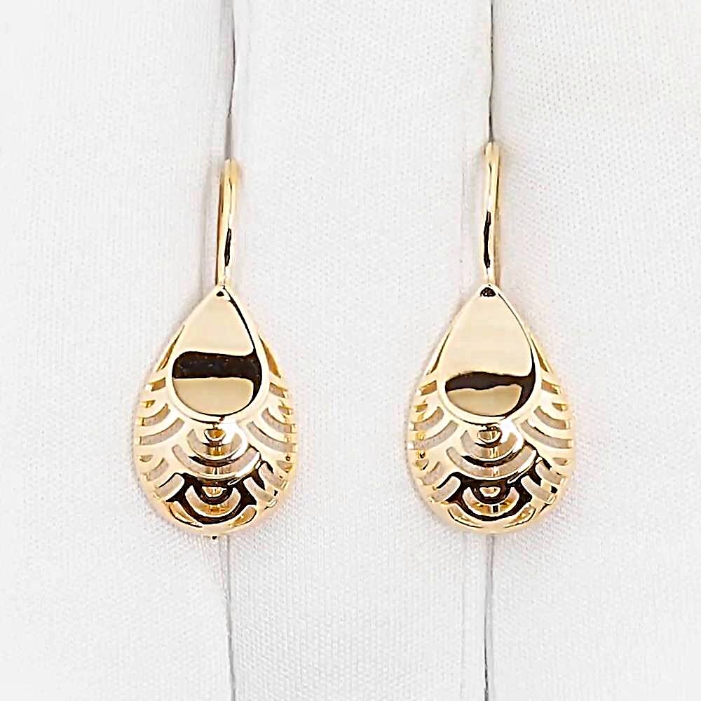 Серьги из красного золота 585 пробы 1