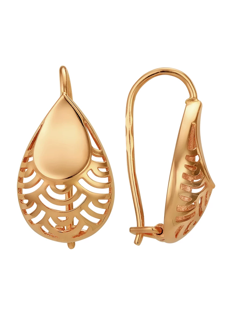 Серьги из красного золота 585 пробы