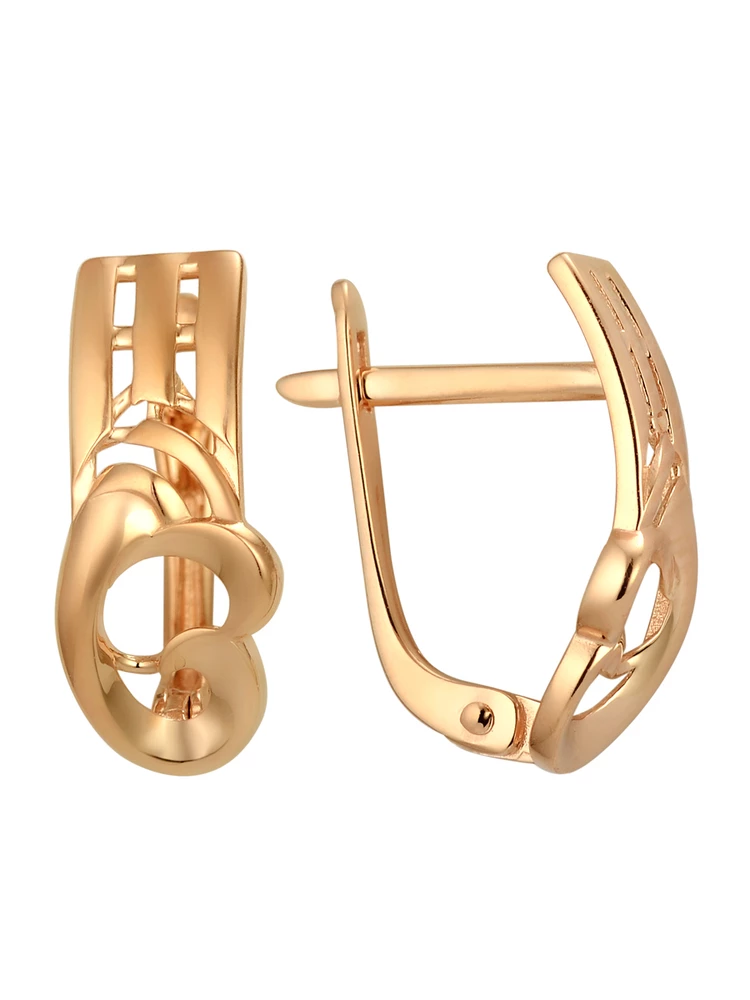 Серьги из красного золота 585 пробы