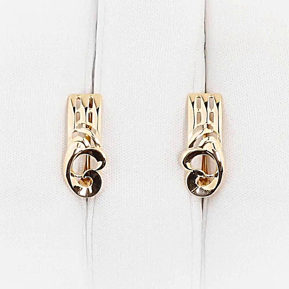 Серьги из красного золота 585 пробы 1
