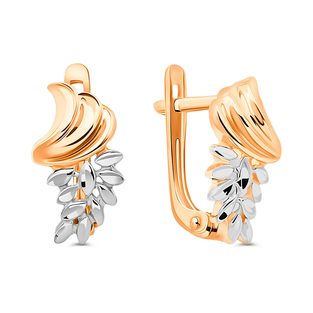 Серьги из красного золота 585 пробы