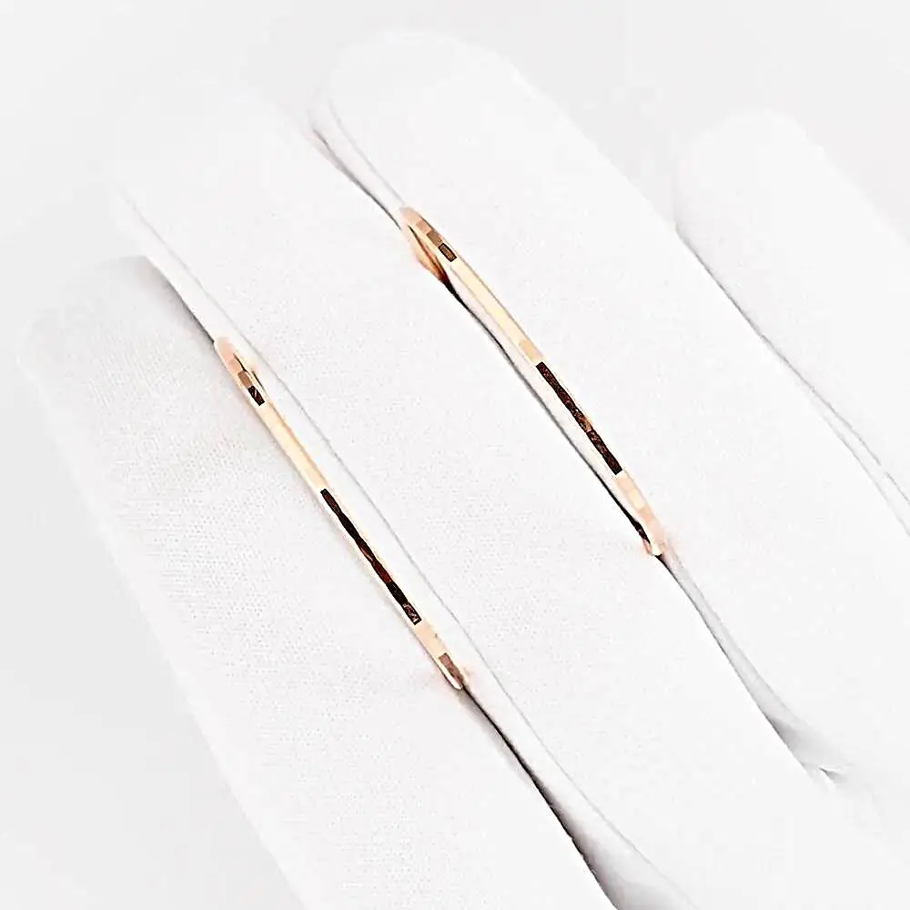 Серьги конго из красного золота 585 пробы 1