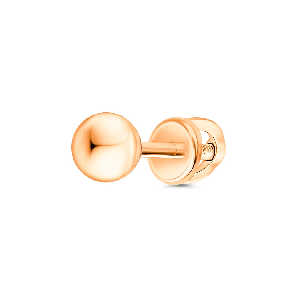 Серьга из красного золота 375 пробы