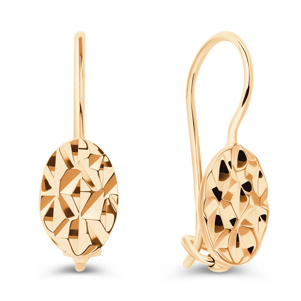 Серьги из красного золота 585 пробы