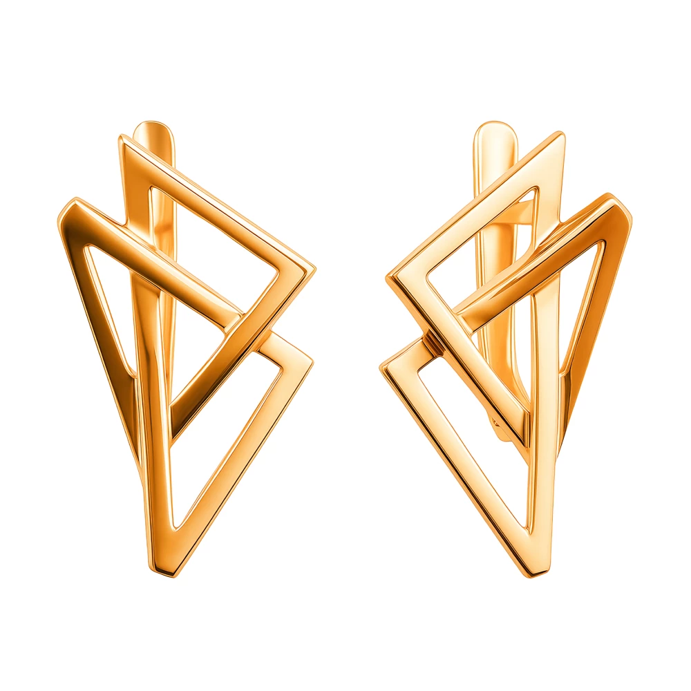 Серьги из красного золота 375 пробы