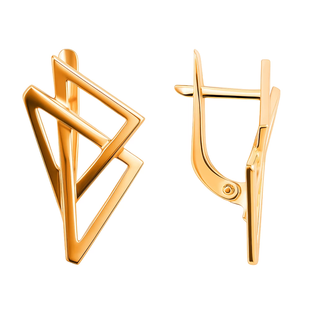 Серьги из красного золота 375 пробы