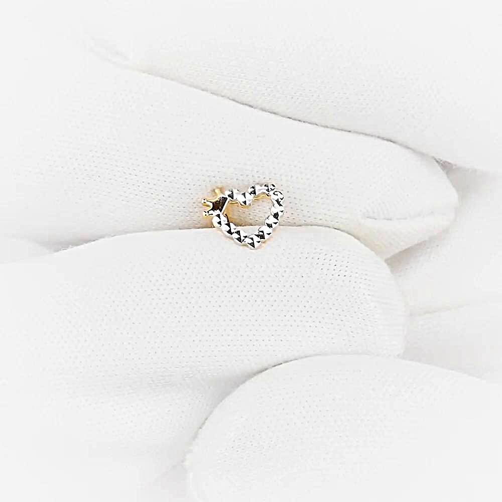 Серьга из красного золота 585 пробы