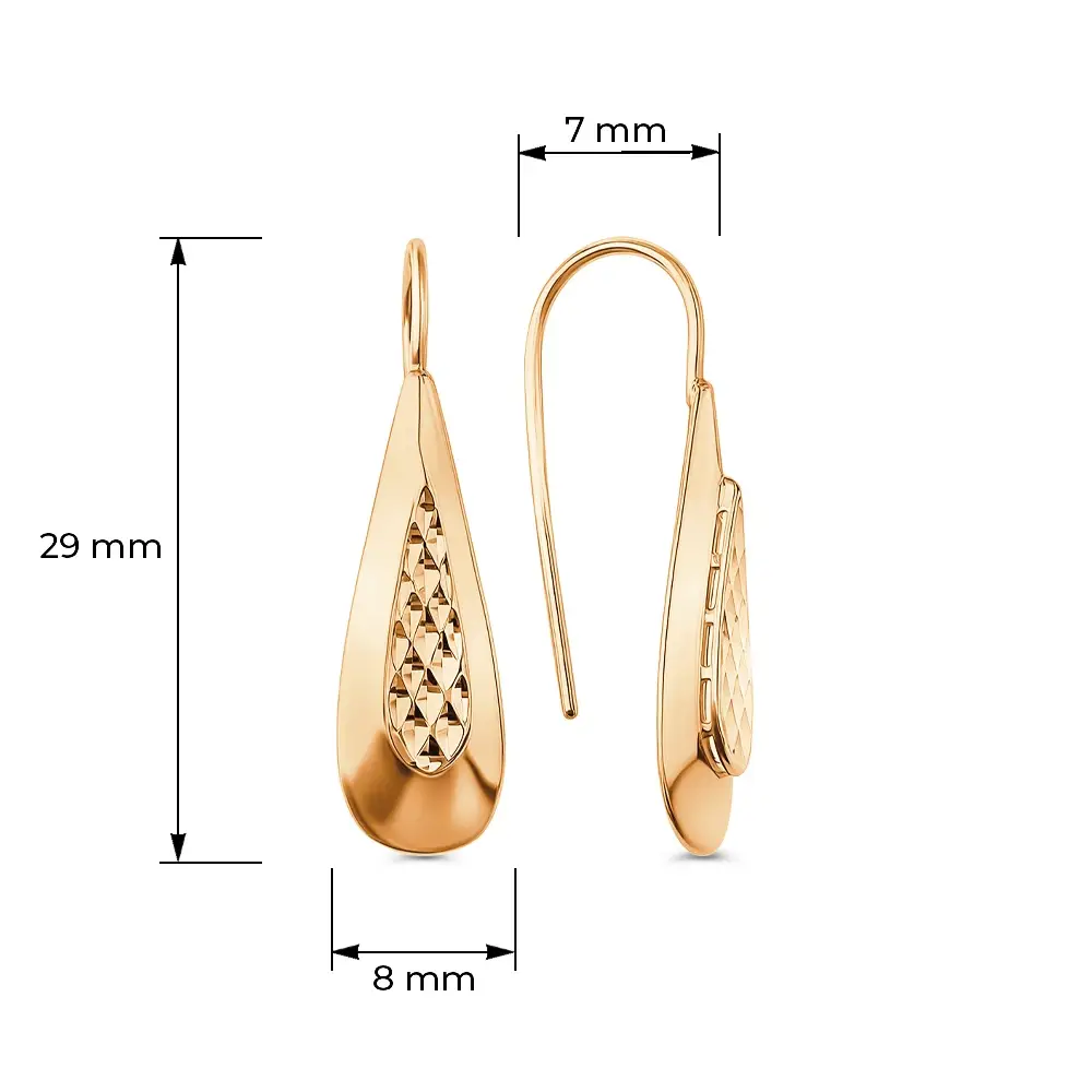 Серьги из красного золота 375 пробы 3