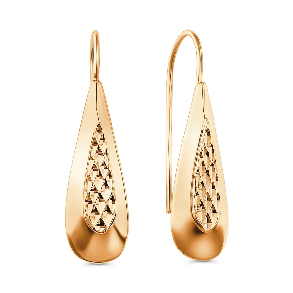 Серьги из красного золота 375 пробы 1