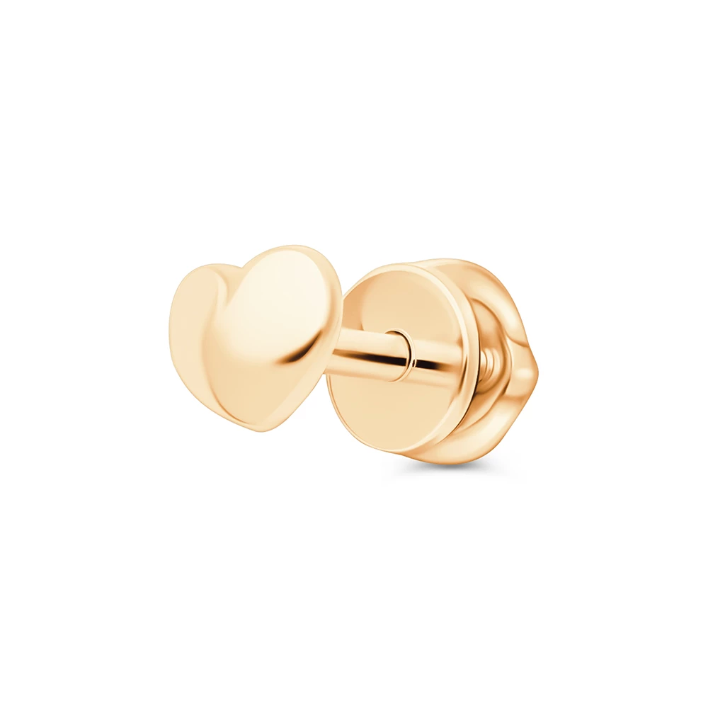 Серьга из красного золота 585 пробы