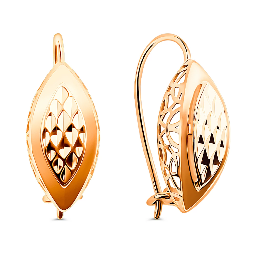 Серьги из красного золота 585 пробы