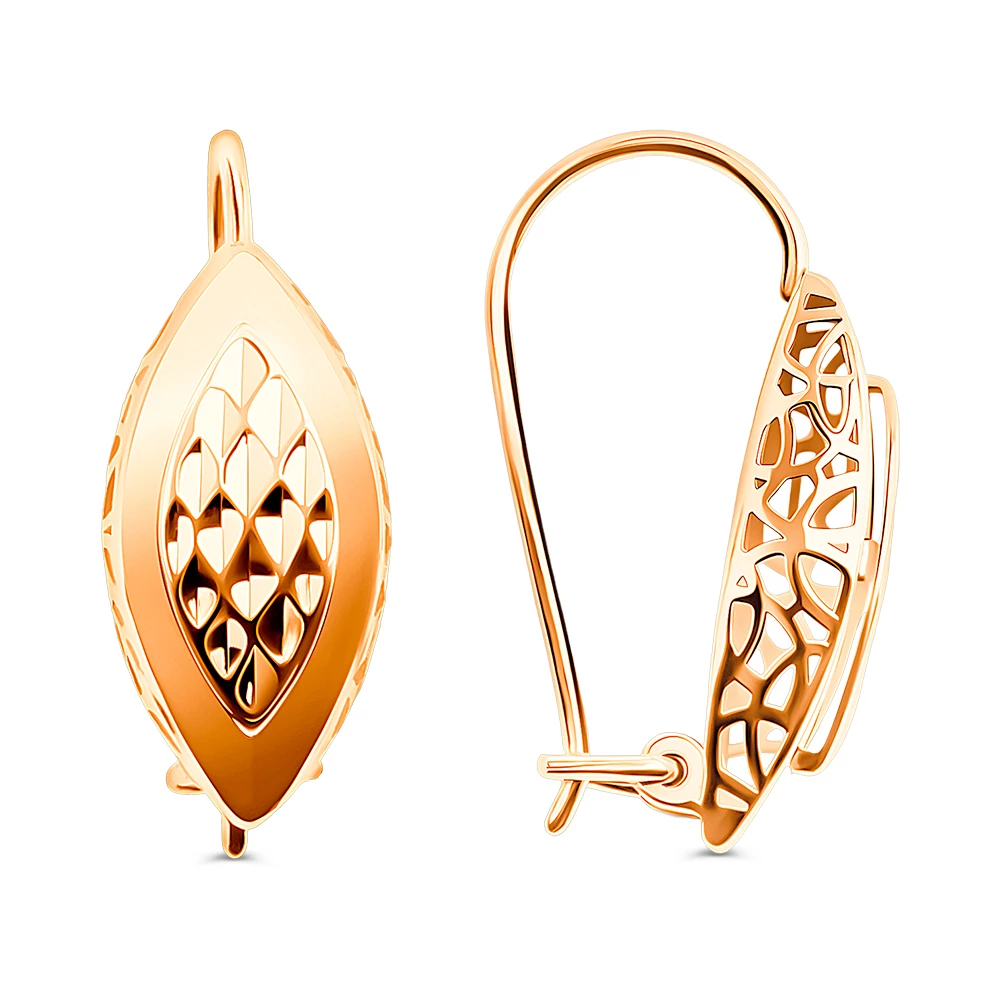 Серьги из красного золота 585 пробы