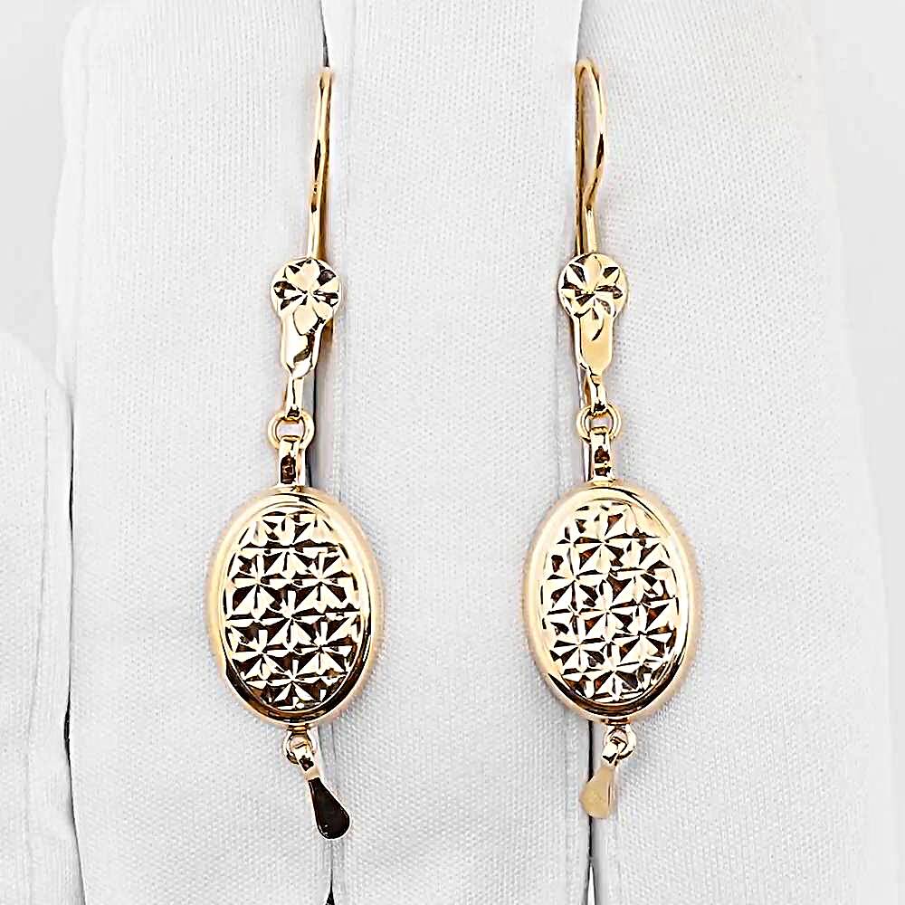 Серьги из красного золота 585 пробы