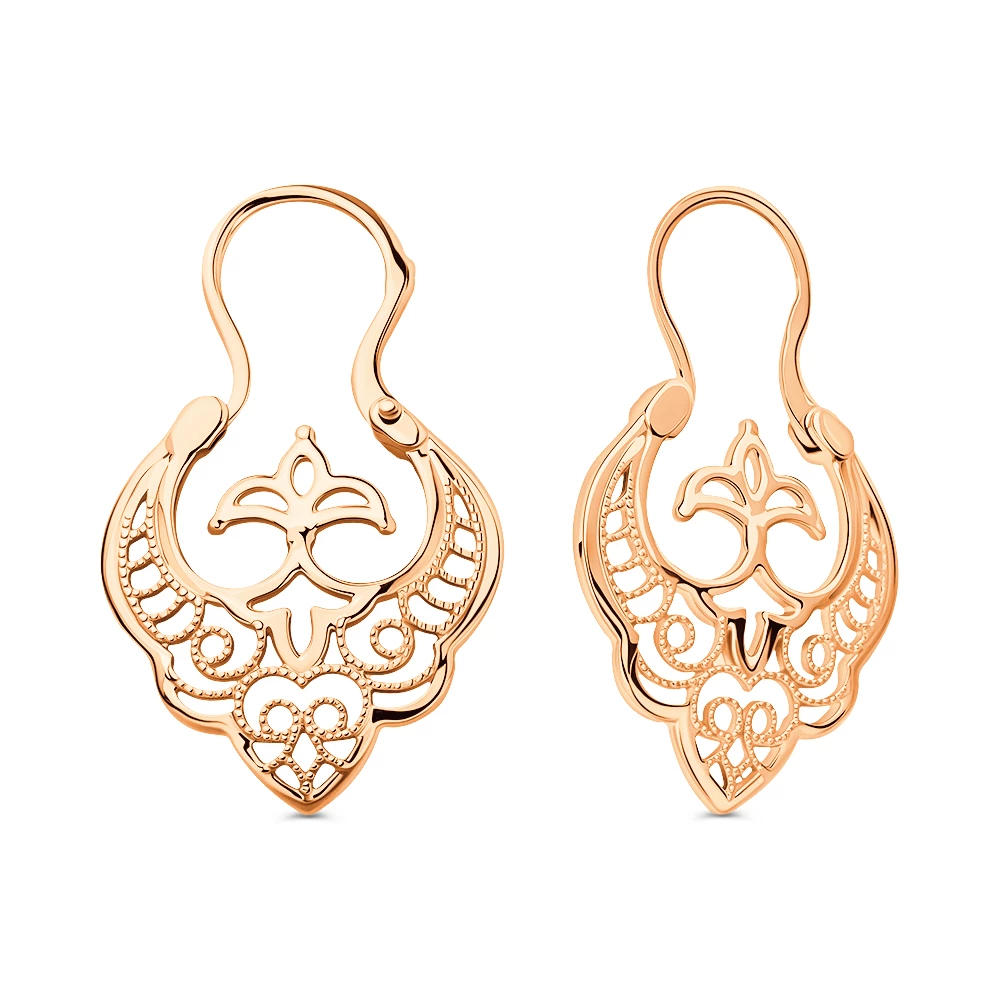 Серьги из красного золота 585 пробы