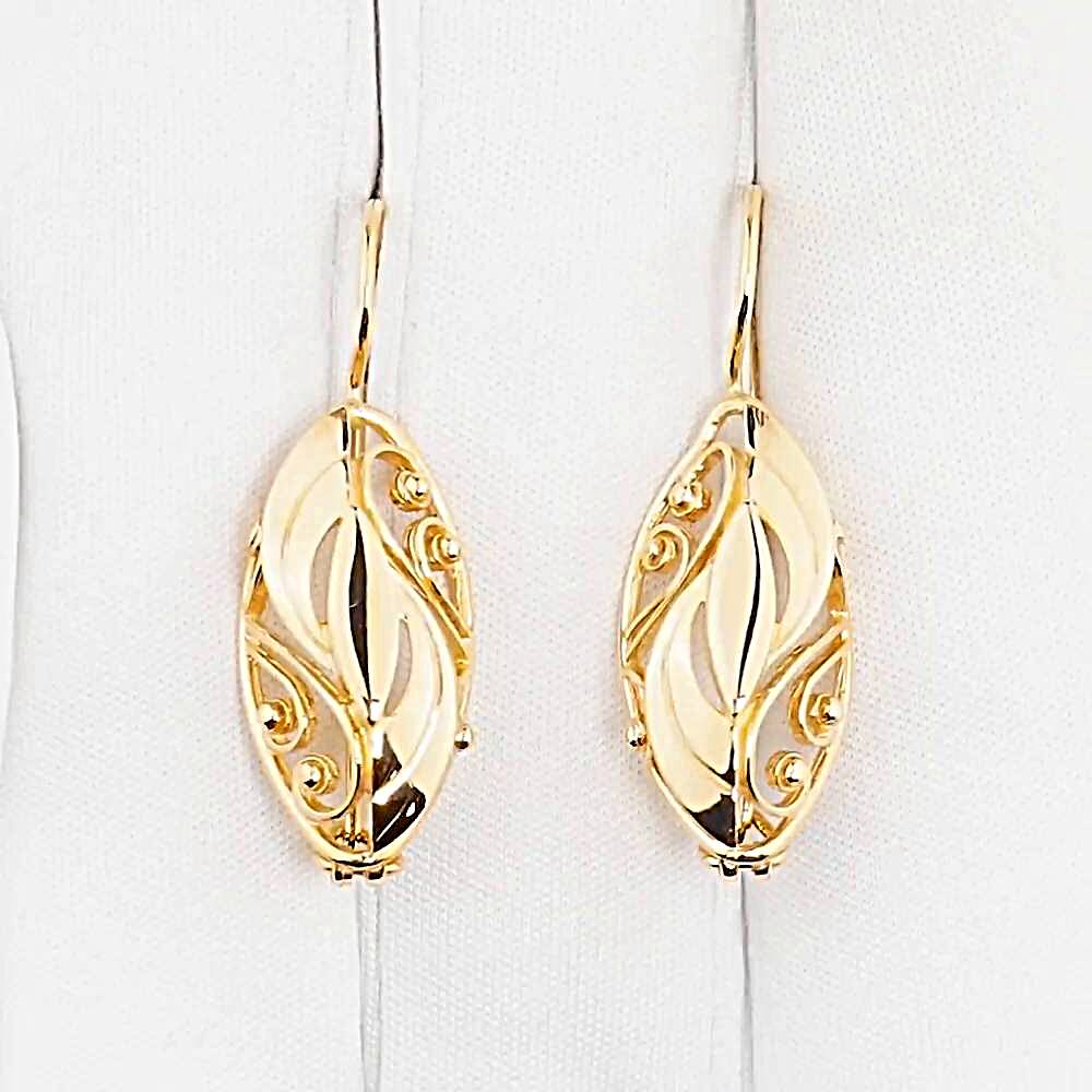 Серьги из красного золота 585 пробы