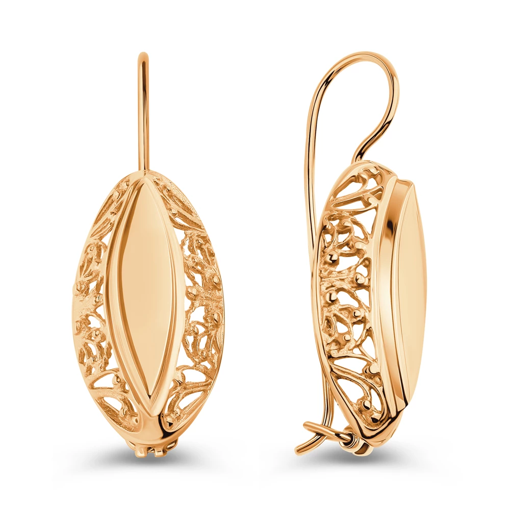 Серьги из красного золота 585 пробы