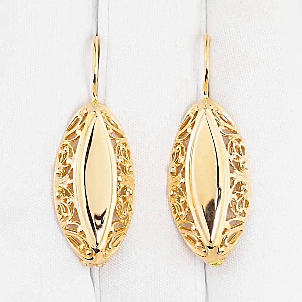 Серьги из красного золота 585 пробы