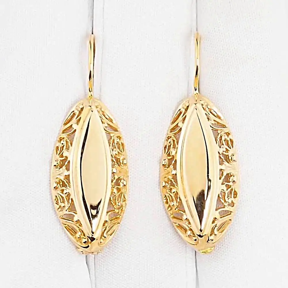 Серьги из красного золота 585 пробы 2