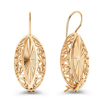 Серьги из красного золота 585 пробы