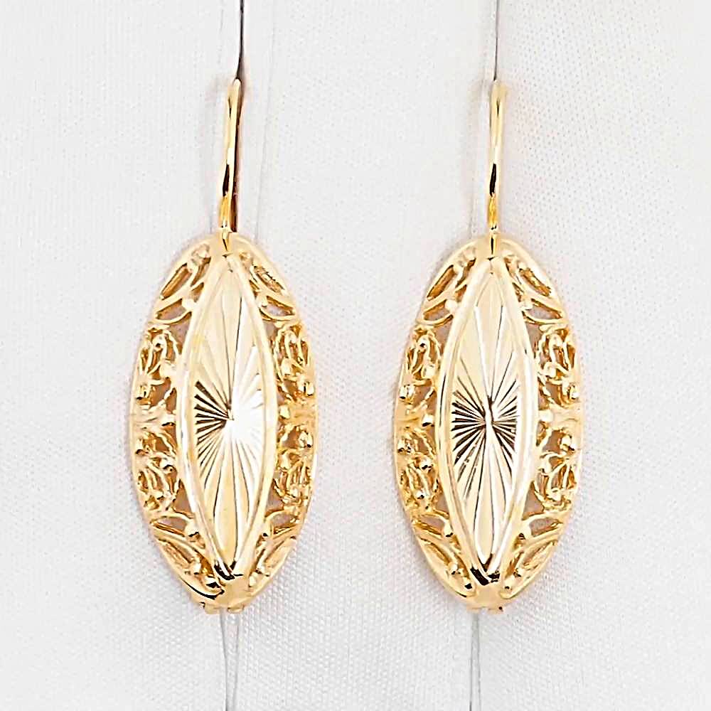 Серьги из красного золота 585 пробы