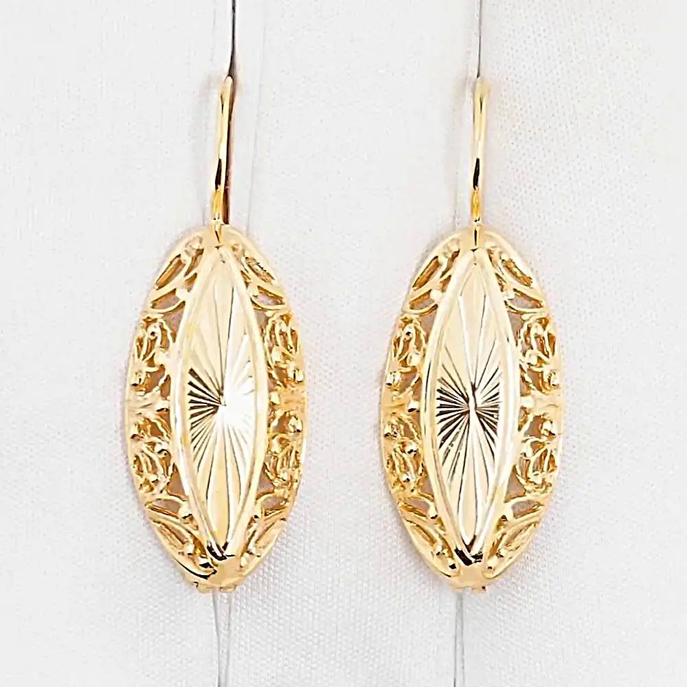 Серьги из красного золота 585 пробы 2