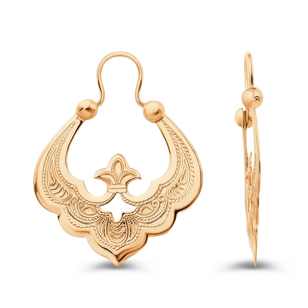 Серьги из красного золота 585 пробы