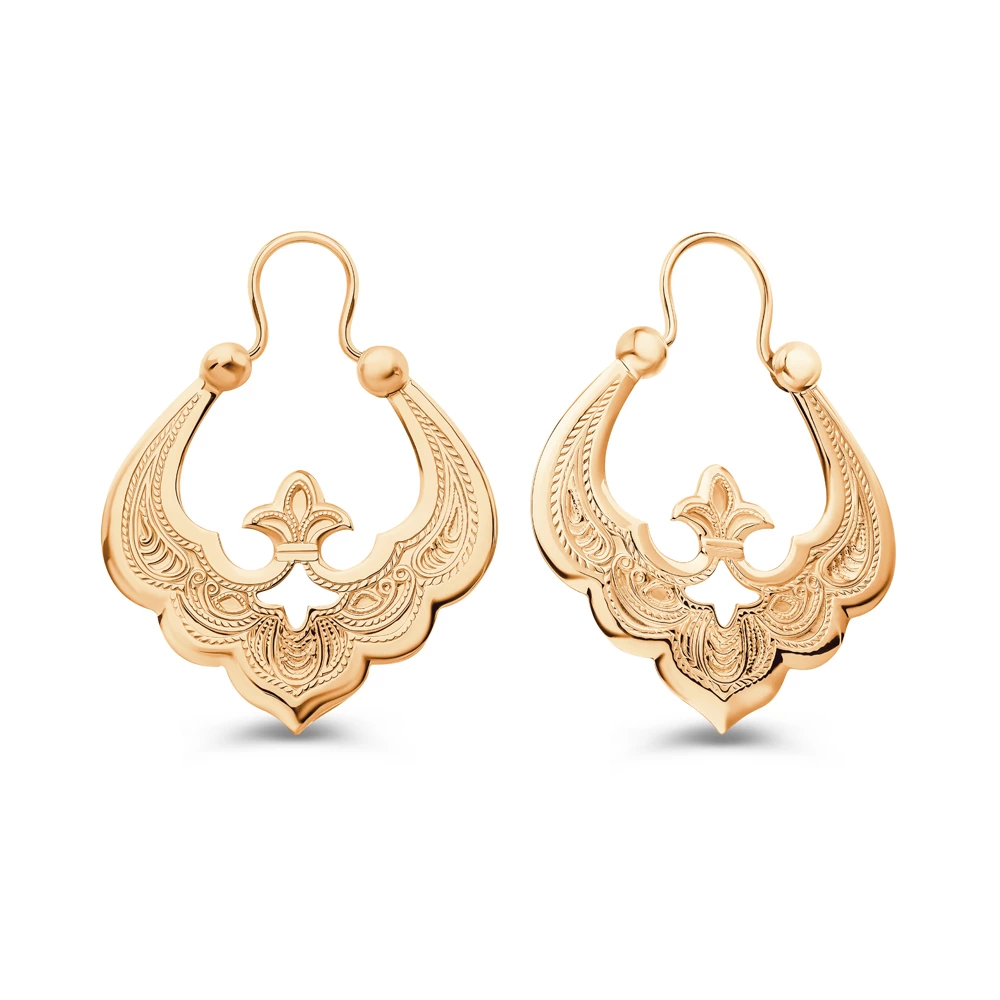 Серьги из красного золота 585 пробы