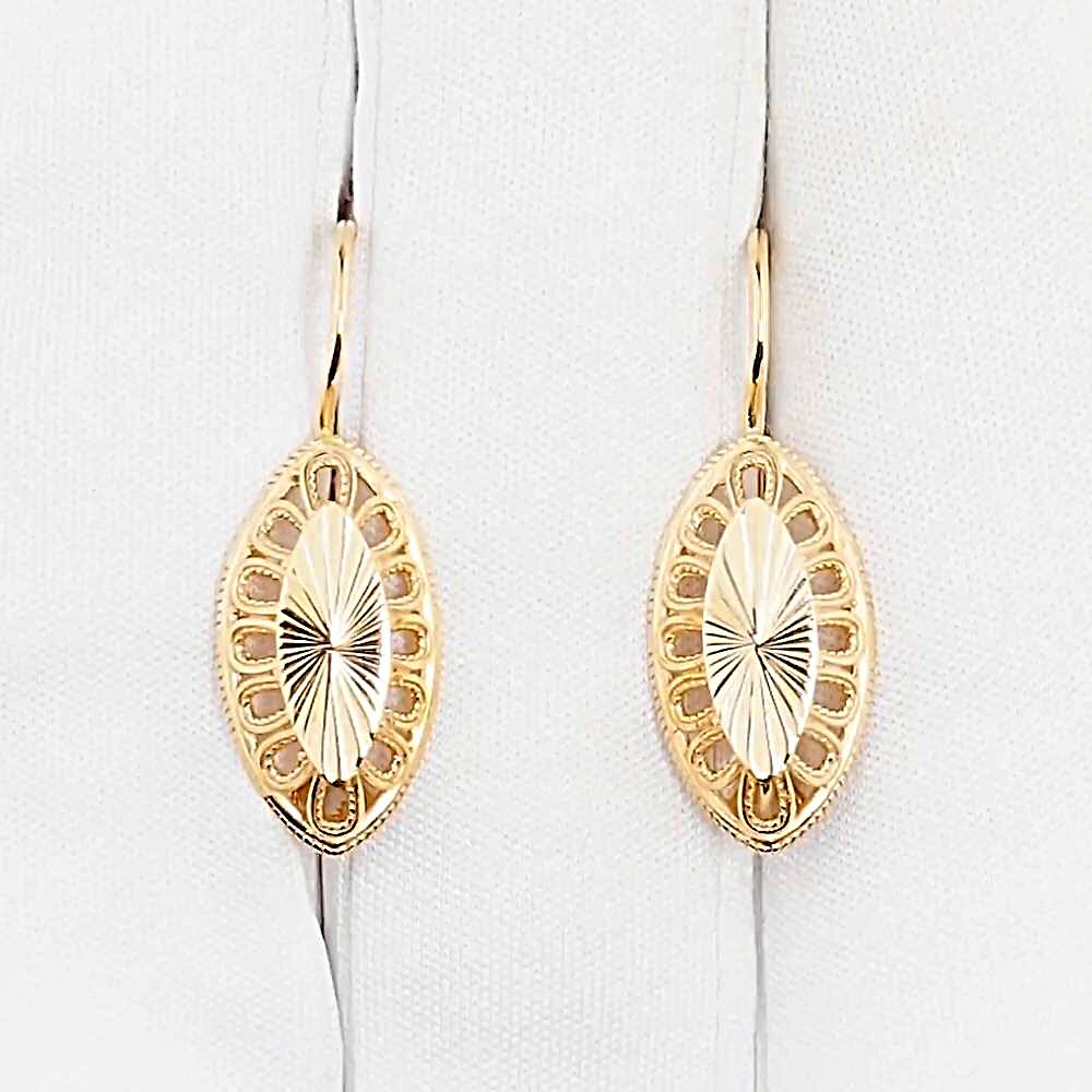 Серьги из красного золота 585 пробы