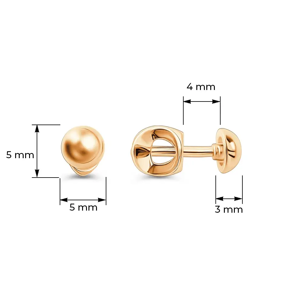 Серьги из красного золота 585 пробы 3