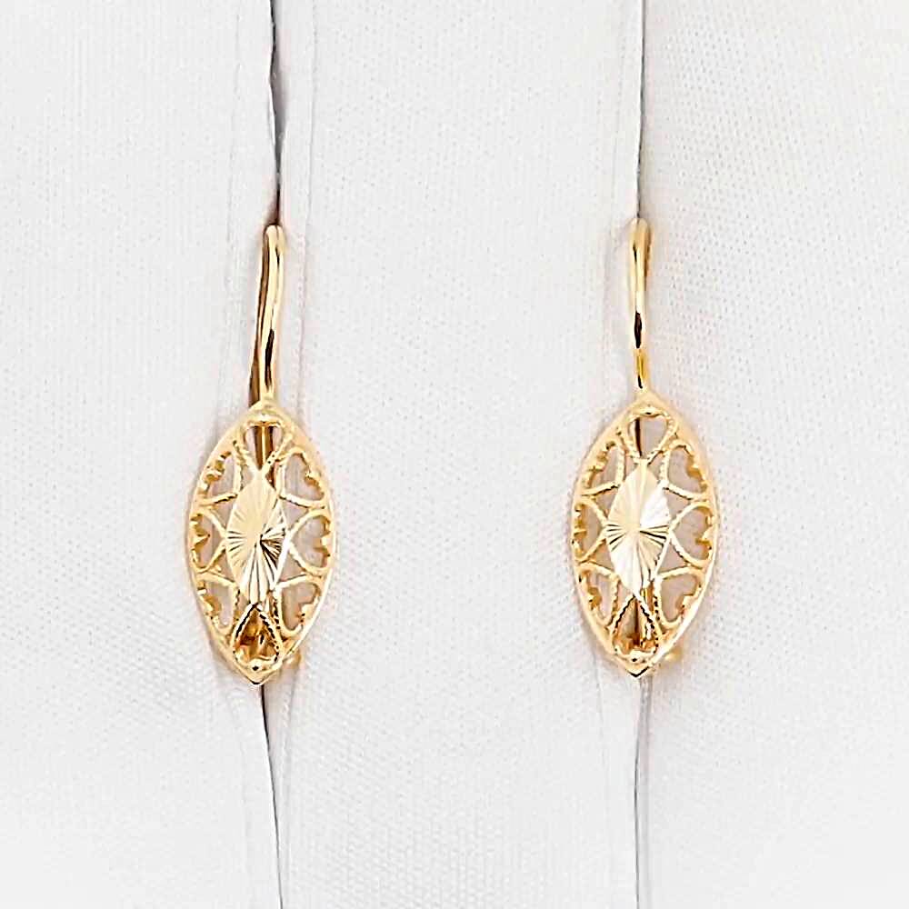 Серьги из красного золота 585 пробы