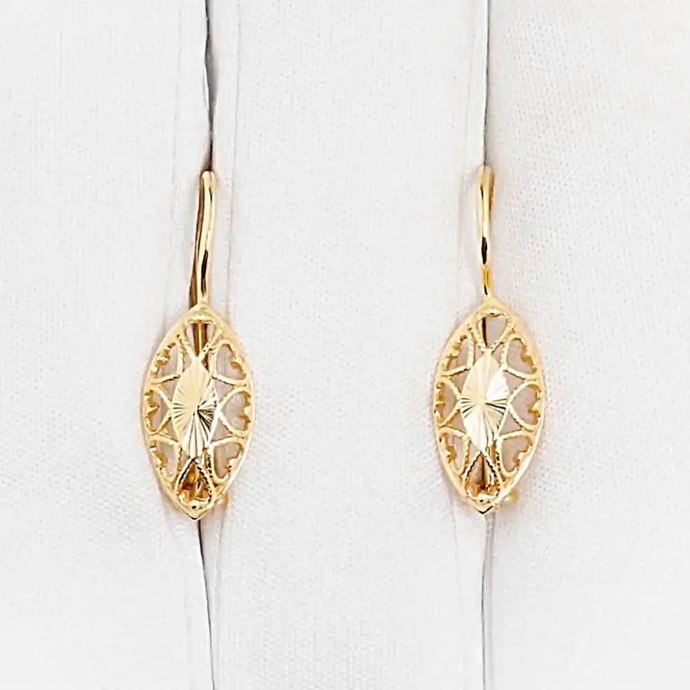 Серьги из красного золота 585 пробы 2