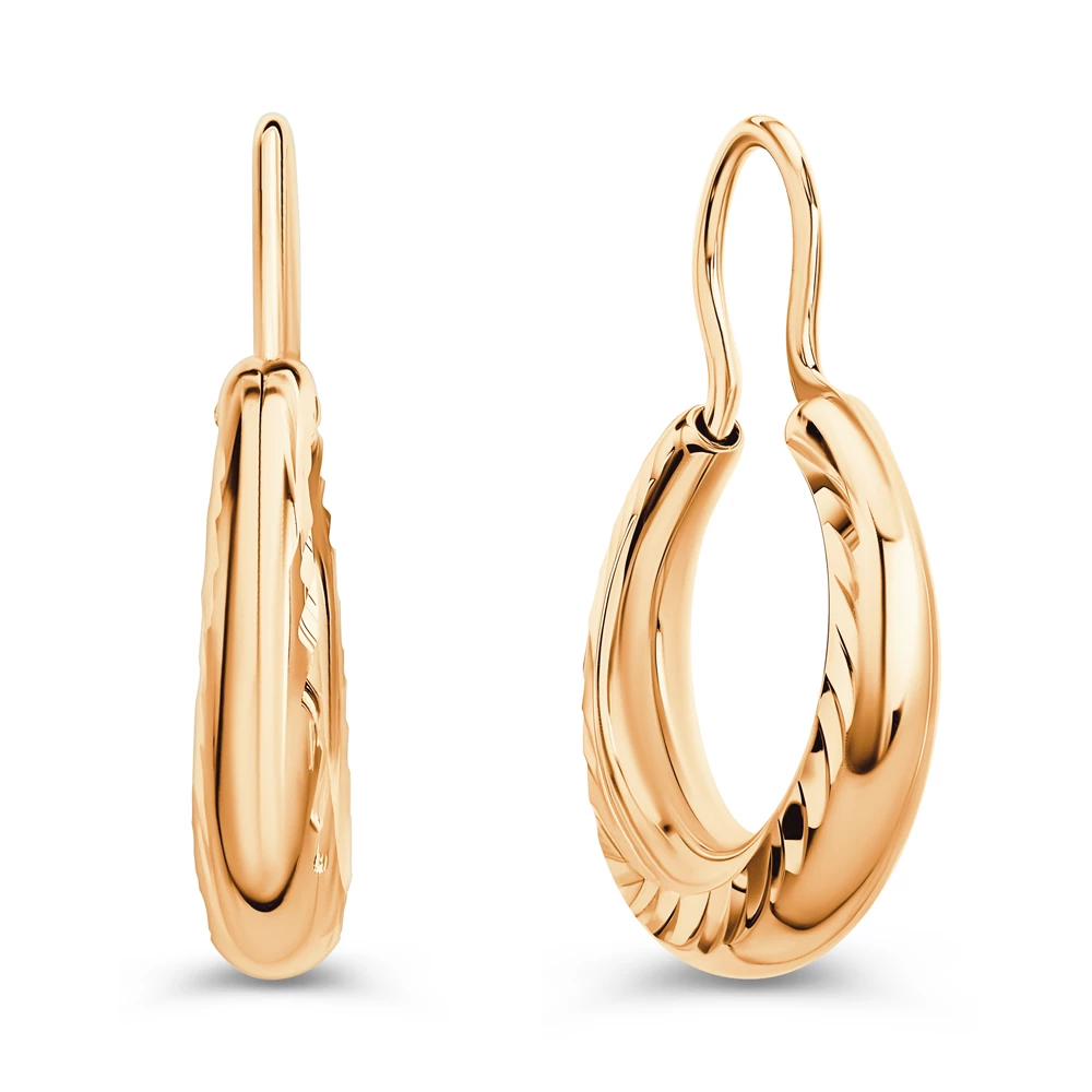 Серьги из красного золота 585 пробы