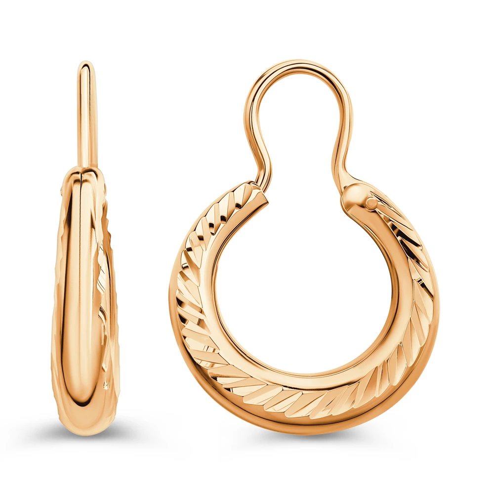 Серьги из красного золота 585 пробы