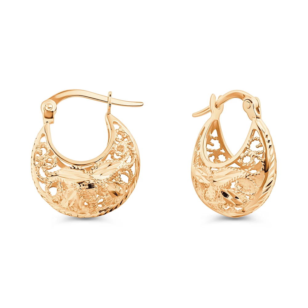 Серьги из красного золота 585 пробы
