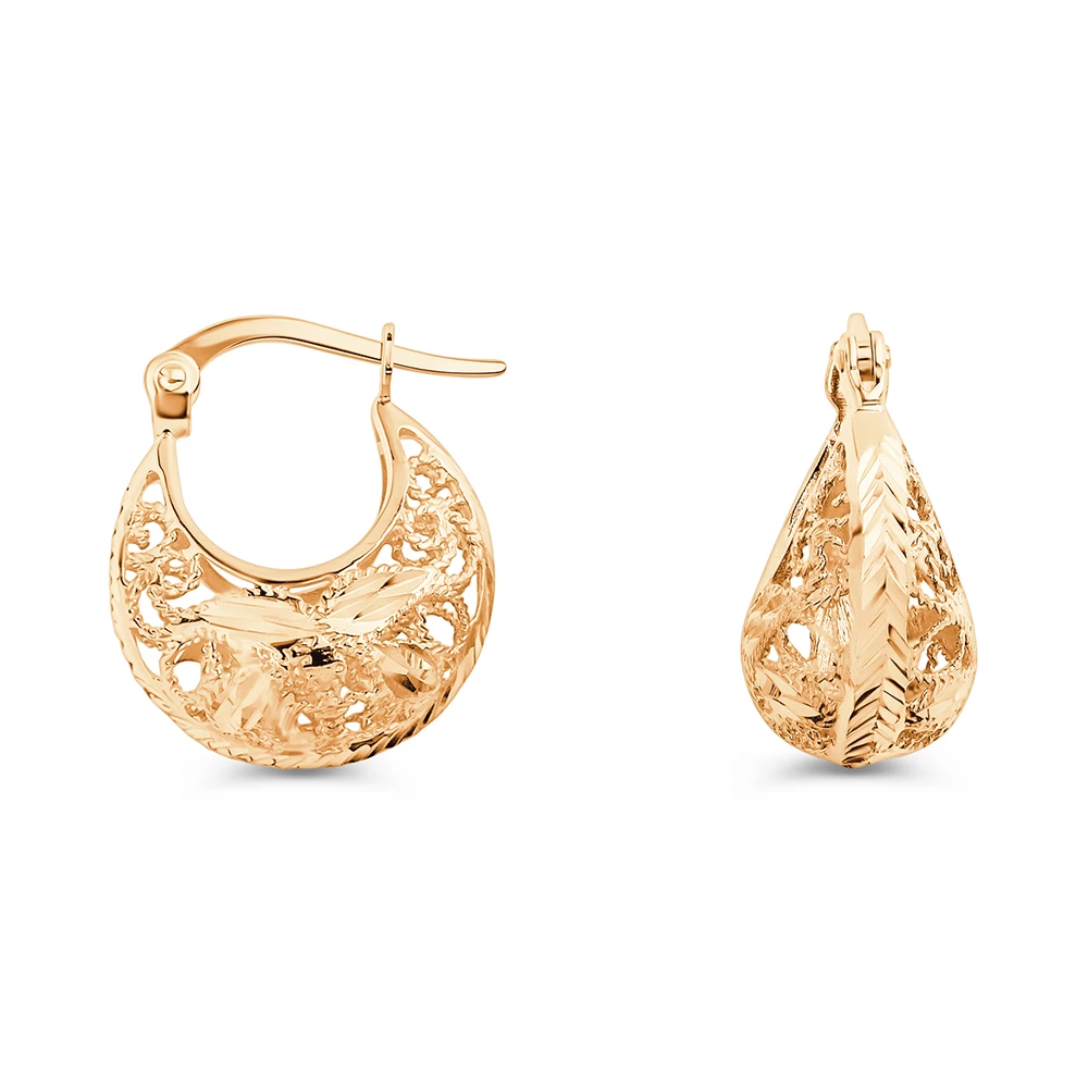 Серьги из красного золота 585 пробы