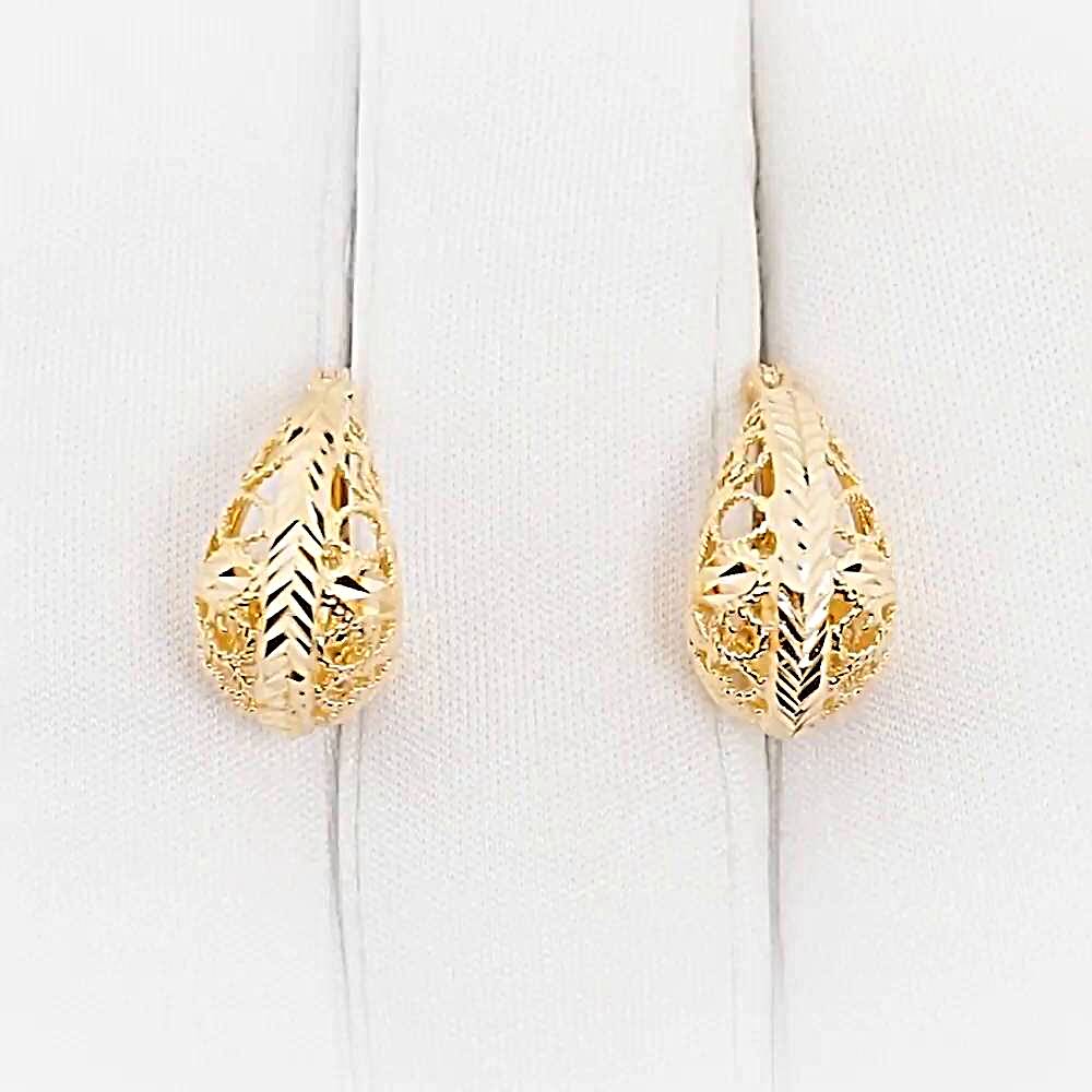 Серьги из красного золота 585 пробы 1