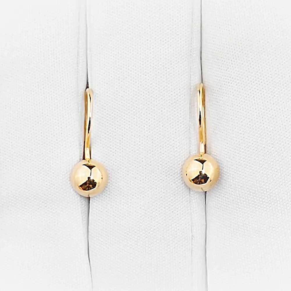 Серьги из красного золота 585 пробы