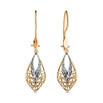 Серьги из красного золота 585 пробы